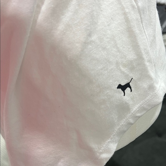 PINK Victoria's Secret White Tank Top with Black Accents - Picture 3 of 6